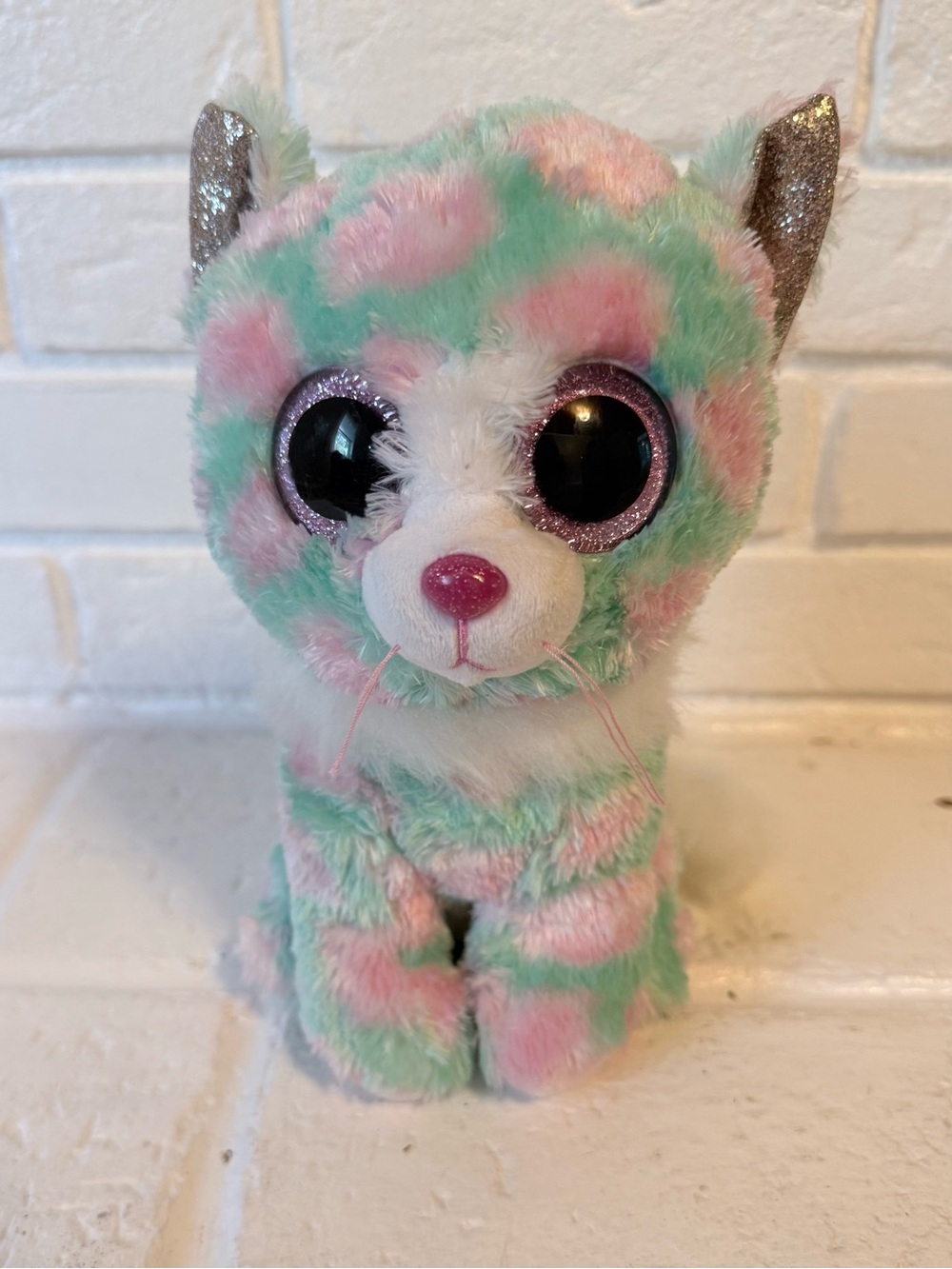 TY-Beanie Boo-Opal Spotted Plush Cat